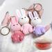 3 Colors Lip Tint Keychain Liquid Lip Tint Stain Set Lovely Lip Gloss Moisturizing Natural Non-Stick Cup Lightweight High Pigment Long-Lasting Vivid Color (C)