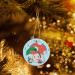 YYHHAOFA Sunflower Seeds and Mushroom Prints Christmas Ceramic Round Pendant Decoration - Festive Hanging Ornament for Stores and Homes -2.9 in - Buy Online on SooperMarket.com