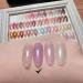 Pink Gel Nail Polish Nail Varnish Pink Jelly glitter Natural French Manicure Light Pink Coral Gel Nail Varnish Long Lasting Nails Soak off UV/LED Lamp Nail Art Salon for Women Girls DIY at Home - Buy Online on SooperMarket.com
