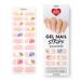 Moyou London Half -hardened UV Gel Strips - 20 pieces - Gel nail films UV hardening for manicure in salon quality - Care Bear 03 (in the Clouds)