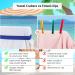 4 Pack Silicone Towel Bands for Beach, Pool, and Cruise Chairs - Blue/Turquoise - Buy Online on SooperMarket.com