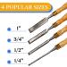 Schaaf Tools 4-Piece Wood Chisel Set | Finely Crafted Woodworking Hand Tools | Durable Cr-V Steel Bevel Edged Blade  Tempered to 60HRc | Tool Roll Included - Buy Online on SooperMarket.com