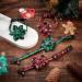 Webeedy Christmas Cat Neckbands - 4 Adjustable Breakaway Collars with Flower & Bell 18-28 cm Holiday Gifts for Cats - Buy Online on SooperMarket.com