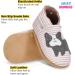 Leather Baby Shoes with Soft Sole | Bridget Bulldog Design | 0-6 Months | Boy & Girl Toddler Walking Shoes - Buy Online on SooperMarket.com