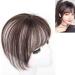 Bangs Hair Clip Lifelike Hair Extensions Wispy Bangs Clip Dark Brown Fake Air Bangs Fringe Refine Facial Contour 3D Real Human Hair Bangs for Daily Wear - Buy Online on SooperMarket.com