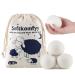 Wool Dryer Balls 4 Pack XL,100% New Zealand Wool Natural Fabric Softener,Handmade Organic Laundry Dryer Balls,Reusable 1000 Loads,Wrinkles Free, Shorten Drying Time,Baby Safe 4 PACK XL Natural White