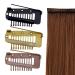 4 Pack Hair Extension Clamps - Metal Wigs Clinging Snaps 10 Teeth Comb Brackets for Women's Hair Extensions in 3 Colors - Buy Online on SooperMarket.com