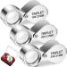 3 Pieces Jewelers Eye Loupe Set 10X, 20X and 30X Pocket Jewelry Loupe, Jewelers Eye Magnifying Glass Magnifier for Jewelry Coins Gems Stamps Watches Supplies (Silver)