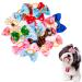 Baosroy dog hair loops 15pcs dog hair accessories hair loops dog dog hair clip dog headdresses dog hair loops with rubber band for small dogs cats