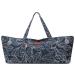 ELENTURE Large Yoga Mat Bag for 1/4 1/3 2/5 1/2-Inch Extra Thick Exercise Yoga Mat, Exercise Yoga Mat Tote Sling Carrier with Mat Carrying Strap and Large Pocket for Women Men Navy Blue Leaves