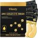 Under Eye Patches (30 Pairs) - 24K Gold Under Eye Mask Enriched with Collagen Reduce Dark Circles Puffy Eyes Undereye Bags Wrinkles Nourish Skin Gel Under Eye Patches Gifts for Women Men