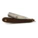 G.B.S Natural Wood Finish Straight Razor - 5/8" Shaving Razor with Dark Wooden Handle & Stainless Steel for Beard Shaping - Premium Quality - Buy Online on SooperMarket.com