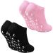 Moisturizing Gel Socks - 2 Pairs with Vitamin Infusion for Dry Skin Repair | Black & Pink Spa Socks - Buy Online on SooperMarket.com