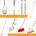 Keyohome Scrub Cleaning Brush with Telescopic Handle 180 Rotatable Tub Tile Scrubber Brush Detachable Shower Cleaner Brush 3 Kinds Brush Heads Stiff Bristle Scrub Sponge Microfibre Pad - Buy Online on SooperMarket.com
