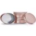 20 Pcs Rose Gold 0.5-Ounce Aluminum Tin Jars - Refillable Containers for Cosmetic, Lip Balm, Cream - 15 ml Screw Lid Round Tin Bottles - Buy Online on SooperMarket.com