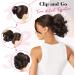 REECHO Short Curly Wavy Dark Brown Ponytail Extension - Claw Clip Hairpiece for Women - Buy Online on SooperMarket.com