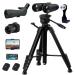 LCNCY Binocular Tripod Stand - Camera Tripod - Phone and iPad Tripod with Remote - Universal Lightweight Travel Video Tripod - Compatible with DSLR/Gopro/Spotting Scope/Telescope/Astronomy Binoculars Matte black