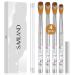 Saviland Kolinsky Acrylic Nail Brush Set - 4PCS Professional Acrylic Nail Brushes for Acrylic Application, Size 6/10/12/14 Acrylic Powder Brushes for Acrylic Nails Extension & 3D Nail Carving 4PCS Acrylic Nail Brush Set
