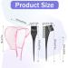 Bewudy 2 Sets of Hair Coloring Kits Hair Highlighting Caps Hair Dye Cap Disposable Hair Art Frosting Cap with Plastic Crochet Hook and Hair Dye Brushes for Salon Hair Dyeing Hairdressing (Pink) - Buy Online on SooperMarket.com