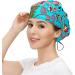MUKJHOI Adjustable Flower Leaves Working Cap for Women Men | Bouffant Hat with Sweatband - Buy Online on SooperMarket.com