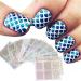 12 Sheets Nail Vinyl Stencils Nail Art Decoration Stickers Set Nail Art Design Stickers Tips Decals Adorable Quality and Practical Nice Design - Buy Online on SooperMarket.com