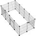 LANGXUN Small Animal Playpen | Portable Metal Wire Pet Playpen for Rabbits, Guinea Pigs, Puppies, and Kittens | Indoor & Outdoor Cage Fence (12 Panels) - Buy Online on SooperMarket.com