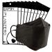 Premium Filters (KF94 Certified) Face Mask (Made in Korea) Respirators Protective Disposable Safety Dust Covers (Adults) Individual Package (Black) 10 Pack