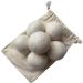 Organic 6 Pack Large Laundry Dryer Balls 100% New Zealand Wool Reusable Natural White or Grey Soft Eco Friendly with Cotton Bag (White) - Buy Online on SooperMarket.com