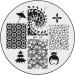 STAMPING STENCIL # BP-78 Spiral Cherry Blossoms Geisha Japan