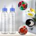 ASTER 4Pcs Oil Applicator Bottle for Hair Squeeze 4 OZ Empty Plastic Bottles Applicator with Twist Top Cap Clear Plastic Refillable Bottle PET Open/Close Nozzle - Multi Purpose(White Blue) - Buy Online on SooperMarket.com