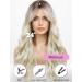 Wokestar Long Platinum Synthetic Wig with Curtain Fringe for Women - Buy Online on SooperMarket.com