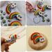 ABOOFAN 2 Pairs Rainbow Barrettes Snap Side Clamp Snap Hair Clip Colorful Hair Clips Rainbow Eardrop Props Kid Crafts Supplies Cotton Rainbow Pendant Girl Cartoon Alloy Flower Hairpin - Buy Online on SooperMarket.com