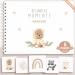 Olg's baby album Teddy Lou memory book My first year |Baby book to enter: Special moments for girls and boys |Ringbuch A4 photo album with baby room poster baby memory album teddy lou