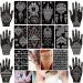 XMASIR 16 Sheets Temporary Henna Tattoo Kit  87 Pcs Reusable Tattoo Stencils Sets Indian Arabian Temporary Tattoo Templates Kit for Body Hand Art Black1-16pcs