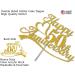 50th Anniversary Cake Topper Gold Glitter | Premium Quality Double Sided Acrylic Stick | Made in USA - Buy Online on SooperMarket.com