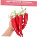 Abaodam 2 Strings Simulation Red Long Pepper Vines Decor Long Pepper Adornment Chili Cook Off Decorations Red 55X8.5X5CM - Buy Online on SooperMarket.com