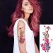 Large Temporary Flower Tattoos for Women - Lily, Peach, Plum, Peony Designs | 6 Sheets - Buy Online on SooperMarket.com