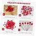HOMSFOU 600 Pcs Artificial Berries Holly Berries Branch Artificial Red Berry Stem Artificial Holly Berries Round Ball Christmas Decor Christmas Tree Decorations Wreath Foam Cherry - Buy Online on SooperMarket.com