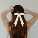 2 Pack Hair Bows for Women Beige Bow Hair Clips French Barrette with Long Silky Satin Hair Ribbons for Women Girls(Beige) - Buy Online on SooperMarket.com