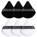MAANGE 6 Pcs Powder Puff, Triangle Makeup Puff for Loose Powder, Soft Face Body Foundation Powder Puffs, Makeup Tool For Cosmetic, Triangular Design for Contouring, Under Eyes and Corners 3 pcs black+3 pcs white