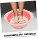 PLAFOPE 1pc Folding Washbasin Foldable Basin Foldable Washbasin Wash Basin Bathroom Basin Washing Basin Cleaning Basin for Home Bathroom Supply Portable Washbasin Dormitory Supply 32X32X12CM Pink - Buy Online on SooperMarket.com