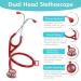 Lightweight Red Stethoscope for Doctors Nurses & Students | Professional Medical & Cardiology Use - Buy Online on SooperMarket.com