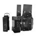 Hair Care Styling Tools Waist Bag, Professional Salon PU Leather Hairdressing Pouch Holster Barber Scissor Comb Holder Case with Removable Waist Belt (Black)
