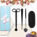 Qeeheng 4-in-1 Candle Accessories Set | Candle Cutter Wick Trimmer & Extinguisher | Premium Stainless Steel Tool Set (Black) - Perfect for International Shipping - Buy Online on SooperMarket.com
