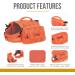 OneTigris Mammoth Dog Backpack 2.0 Version Tear Camping Hiking Dog Backpack for M/L Size Dogs (M Orange) M Orange - Buy Online on SooperMarket.com