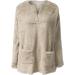 AMhomely Women's Double Fleece Hoodie | Plus Size Soft Teddy Fleece Jumper | V Neck Sweatshirt with Pocket | Winter Lounge Top | Khaki XXL - Buy Online on SooperMarket.com
