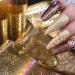 Gold Nail Foil Transfer Stickers Nail Art Supplies Holographic Laser Star Moon Flower Heart Abstract Face Designer Nail Stickers 3D Glitter Line DIY Design Manicure Accessories Decoration 16 Sheets