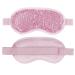 Cooling Eye Mask Gel Eye Mask for Puffy Eyes Reusable Therapy Gel Eye Mask Hot Cold Dual-use Cold Eye Mask for Dry Eyes Dark Circles Eye Bags Sleep Gel Beads Eye Mask (Pink)