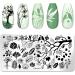 Tebi Nail Art Stamp Template - Valentine's Day Coconut Tree Love Heart Kiss Flower & Leaf Designs | Perfect for Creative Nail Art - Buy Online on SooperMarket.com