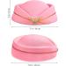 TENDYCOCO Women Stewardess Hat Felt Flight Attendant Air Hostess Hat Cosplay Costume Headwear Accessories for Halloween Party Supplies Pink One Size - Buy Online on SooperMarket.com